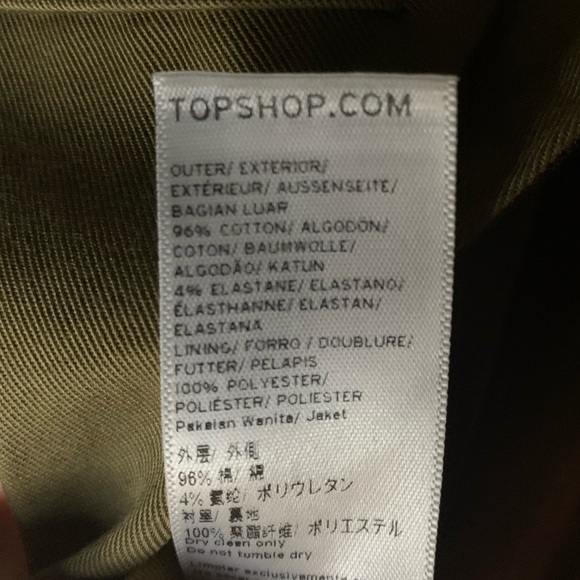 TOPSHOP tan belted classic trench coat size 4 - Picture 4 of 4